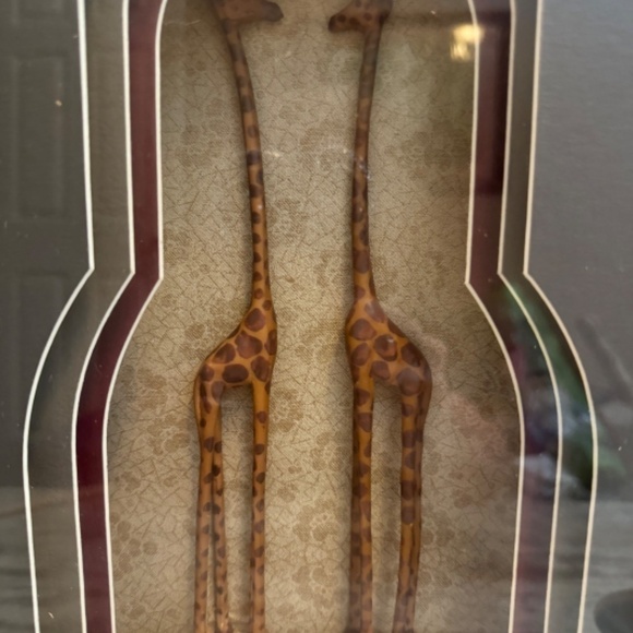 Elegant Giraffe Shadow Box with Black Decorative Frame - Picture 3 of 6